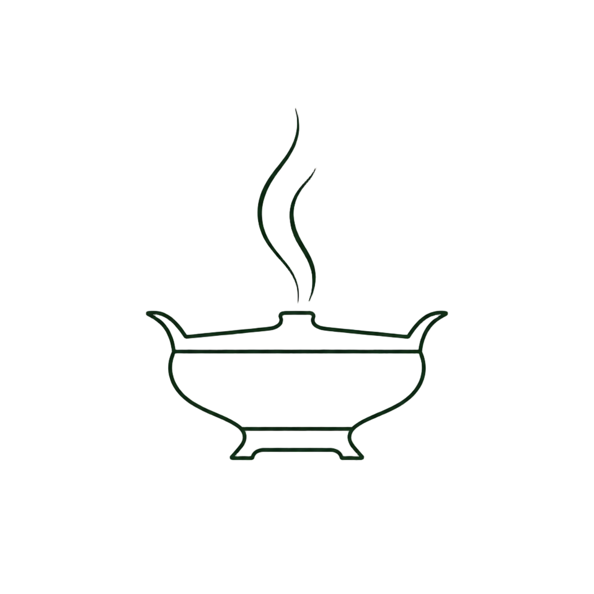 Incense vessel with rising scent lines representing the art of He Xiang.