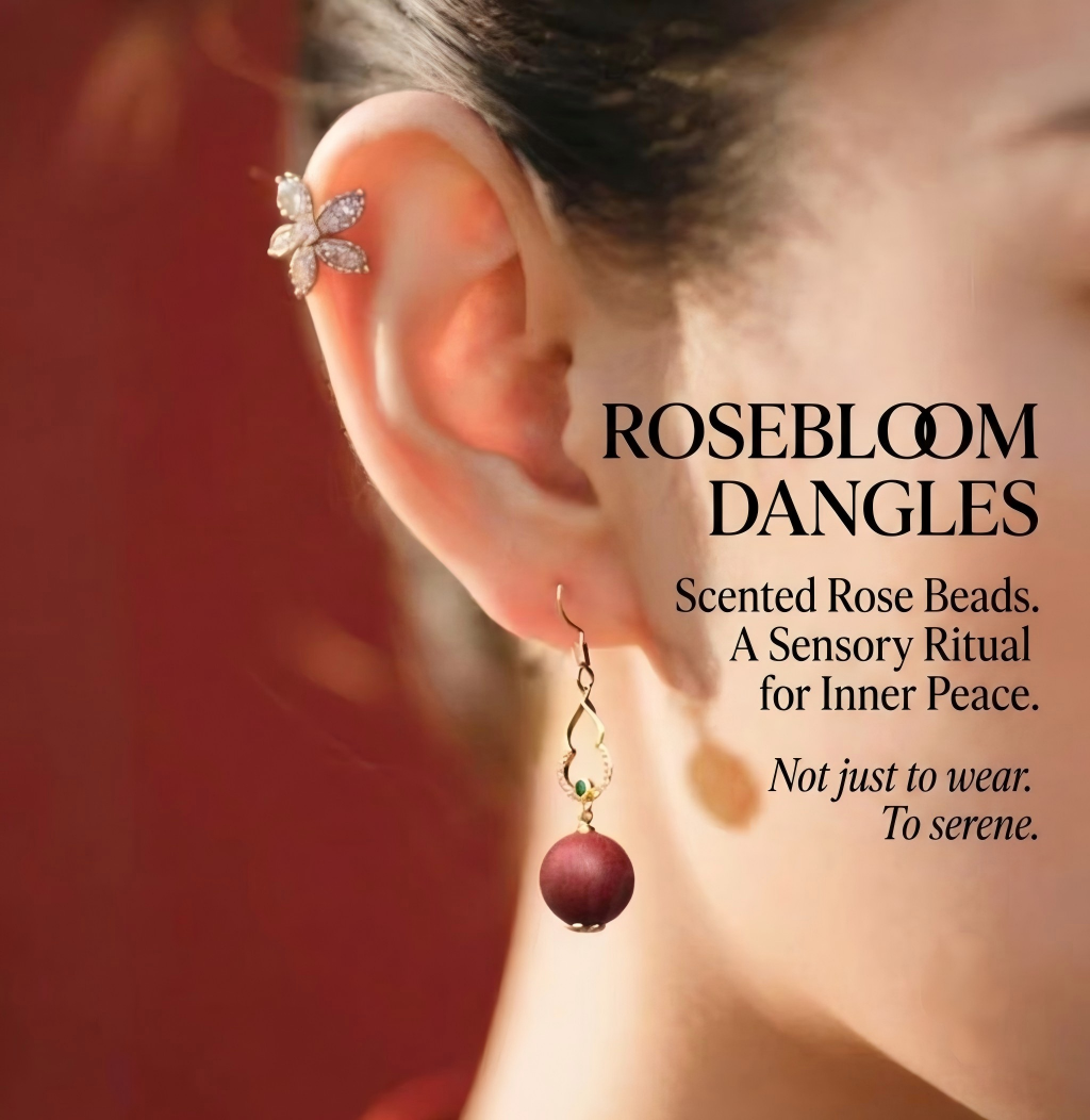 "Lady of Flowers" Scented Botanical Drop Earrings | Handmade Aromatic Jewelry